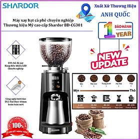 Mua Máy xay hạt cà phê chuyên nghiệp dùng cho gia đình  quán cà phê vừa và nhỏ. Thương hiệu Mỹ cao cấp Shardor BD-CG301. HÀNG CHÍNH HÃNG