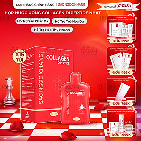 (New) Nước uống Collagen dipeptide 15 túi Sắc Ngọc Khang tinh khiết nhập khẩu từ Nhật Bản, đạt chuẩn hàm lượng hấp thụ nhanh & vượt trội giúp trẻ hóa làn da - săn chắc và sáng mịn
