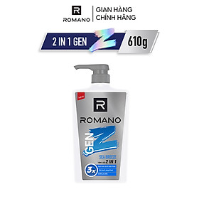 Tắm Gội 2 trong 1 Romano GEN Z FOREST CEDAR SEA BREEZE 610G