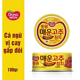 Cá ngừ hộp Dongwon vị ớt cay gấp đôi 100g