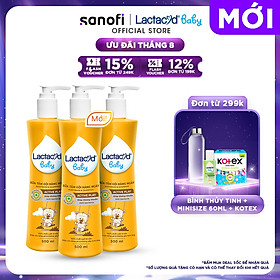 Bộ 3 chai Sữa Tắm Gội Trẻ Em Lactacyd Baby Active Play,Giúp Đề Kháng Da Và Bảo Vệ Bé Khỏi Vi Khuẩn 500ml/chai