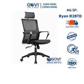 Mua Ghế xoay văn phòng GOVI Ryan R28TD - Thiết kế tựa đầu bảo vệ sức khỏe