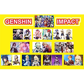 Bộ hình dán sticker trang trí các nhân vật nổi tiếng game Genshin Impact 