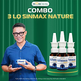 [FAMAX] Combo 3 lọ xịt mũi Sinmax Nature 20ml - Hỗ trợ nghẹt mũi, sổ mũi, thông thoáng hiệu quả