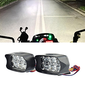 Motorcycles 12V 8 LEDs Auxiliary Fog Light Spotlight 12V 12w Super Bright
