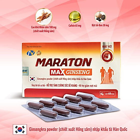 Viên uống bảo vệ sức khỏe, tăng sức đề kháng maraton max-ginseng - 60 viên