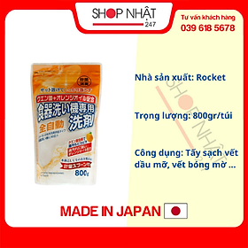 Bột rửa chén ROCKET kháng khuẩn khử mùi 800g dùng cho máy rửa chén Hương