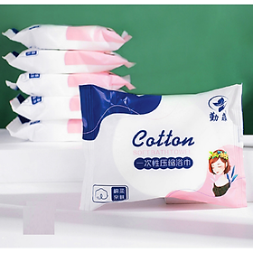 Mua Khăn Tắm Nén Cotton Dùng Một Lần Mẫu Cô Gái (70x140cm) - Khăn Tắm Du Lịch Dạng Viên Nén GD730-KhanCG