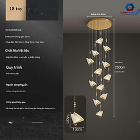 Đèn thả thông tầng con ong LED sang trọng đèn thả cầu thang phòng khách sản khách sạn cao cấp