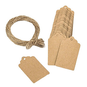 100pcs Lacy Blank Kraft Paper Tags Luggage Wedding Favor Label Gift