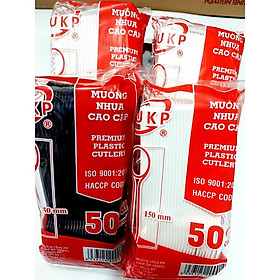 Mua Túi 50 muỗng nhựa dẻo cao câp dùng 1 lần dùng cho trà sữa