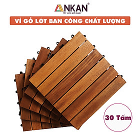 Mua Combo 30 Vỉ Gỗ Lót Sàn Ban Công Đế Nhựa Chắc Chắn – Chống Cong Vênh  Mối Mọt  Màu Đẹp