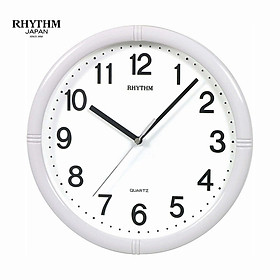 Đồng hồ treo tường Nhật Bản Rhythm CMG434NR03, Kích thước 28.0 x 4.3cm, 580g ,Vỏ nhựa cao cấp, dùng Pin