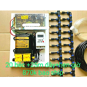 Mua Trọn bộ 20 béc đồng phun sương tưới vườn lan hoặc rau tự động