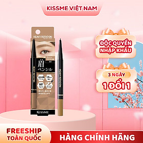 Bút Chì Sáp Kẻ Lông Mày Chống Trôi Lõi Siêu Mịn Kissme Heavy Rotation Eyebrow Pencil (0,09 G)