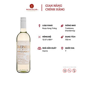 Rượu Vang Trắng Tavernello Organico Trebbiano Chardonnay Rubicone