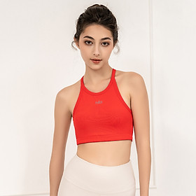 Áo bra tập yoga gym Hibi Sports BA508 kiểu cổ yếm ba lỗ, kèm mút ngực