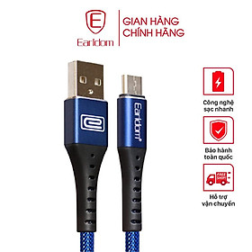 Mua Cáp sạc bọc sợi  Earldom EC - 058 dài 1m dây xanh siêu bền - Hàng chính hãng