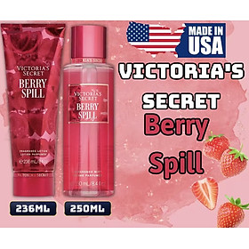 Victoria Secret Berry Spill Chính Hãng - Body Mist Victoria Secret 250ml & Lotion Victoria Secret 236ml Chính Hãng