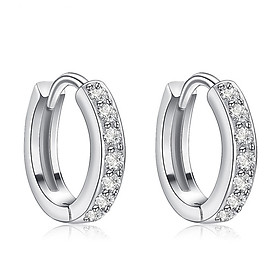 Bông Tai Nữ | Bông Tai Nữ Bạc Đơn Giản B2425 - Bảo Ngọc Jewelry