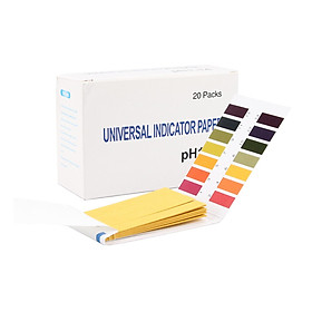 20 Pack pH.1-14 Test Paper Extensive Test Paper Litmus Test Paper pH Test for Saliva Urine Water Soil Testing Pet Food and pH Testor