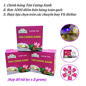 Hình ảnh Trà sen túi lọc Tân Cương Xanh - Trà ướp hương sen, hương thơm đậm đà, hậu vị thơm, tiêu chuẩn an toàn thực phẩm