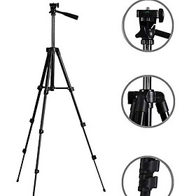 Giá 3 chân quay phim, livestrem Tripod điện thoại, máy ảnh 3120 sơn đen