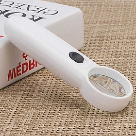 Kính lúp cầm tay có đèn phóng đại 15 lần (nhỏ gọn, hình ảnh rõ nét) - Tặng kèm đèn led cắm cổng USB mini
