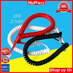 Mua Dây điện thoại bàn  điện thoại cố định lò xo H2PRO dài 2m giá rẻ