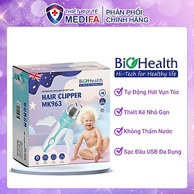 Tông Đơ Cắt Tóc Cho Bé BioHealth MK963 Thiết Kế Nhỏ Gọn, Tự Động Hút Vụn Tóc, Thao Tác Đơn Giản Và An Toàn