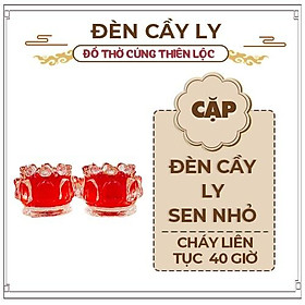 Mua Đèn Cầy Ly Cúng Sen Nhỏ Cao 6cm Cháy Liên Tục 10 Tiếng Đồ Thờ Cúng Thiên Lộc - Cặp 2 Ly