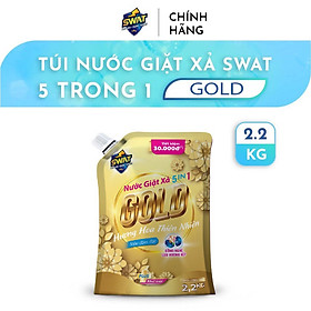 Nước Giặt Xả GOLD 5 in 1 SWAT hương Coco Mademoiselle sang trọng Túi 2.2Kg