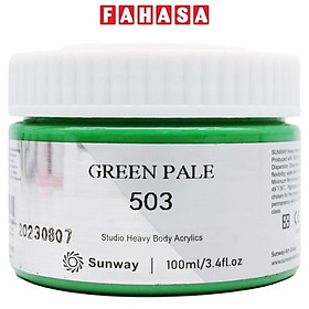 Tuýp Màu Vẽ Acrylic 100 ml - Sunway No.503 - Green Pale