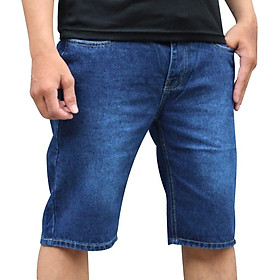Quần Short Jean Nam Andromeda Phom Đứng Wash Nhẹ Vải Dày Không Ra Màu
