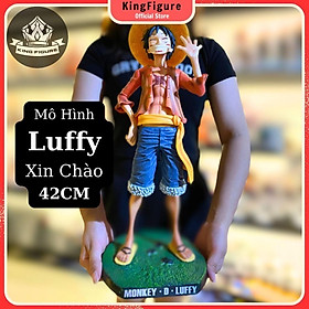 Hình ảnh Mô Hình Luffy Xin Chào 42CM Tỉ Lệ 1/4 Mô hình One Piece Cao Cấp, Figure Mô Hình Anmie One Piece Luffy Vua Hải Tặc