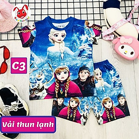 Đồ bộ bé gái hình ELSA từ 9-47kg - đồ bé gái vải thun lạnh - Giặt không vỡ hình -Kiến Lửa