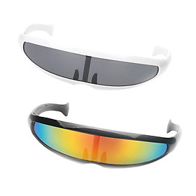 2/set Novelty Futuristic Mirrored Sunglasses Party