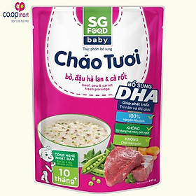 Cháo tươi SGF 10tháng bò đậu hà lan cà rốt 240g-3385907