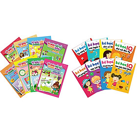 Hình ảnh Combo sách dành cho bé: Bé Học IQ - Phát Triển Trí Tuệ Cho Bé (Bộ Túi 8 Cuốn ) và Tô Màu Nối Số Thông Minh Cho Bé 3-6 Tuổi (Bộ Túi 8 Cuốn) Tặng thẻ flashcard như hình