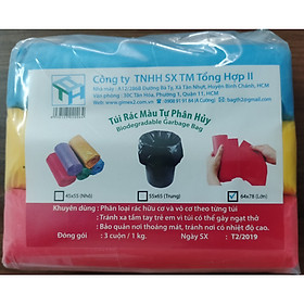 1kg - Túi đựng rác gia đình , khách sạn , Bao đựng rác văn phòng 3 màu size đại 64x78