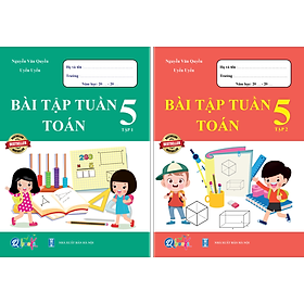 Combo Sách - Bài tập tuần Toán 5 tập 1 + 2