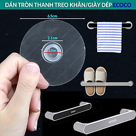 Miếng Dán Dự Phòng Hình Tròn Để Giá Treo Khăn Nhà Tắm Thanh Treo Dép Dính Tường Tiện Lợi