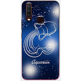 Ốp lưng dành cho Vivo Y15 mẫu Cung hoàng đạo Aquarius (xanh)