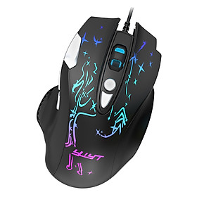 RGB Wired Gaming Mouse 6400 DPI Adjustable Optical Mice for Home Office