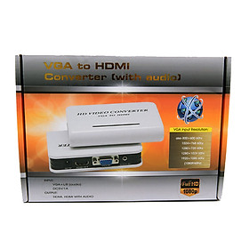Bộ chuyển đổi VGA ra HDMI YJS-4500HD Full HD 1080P có Cổng Audio