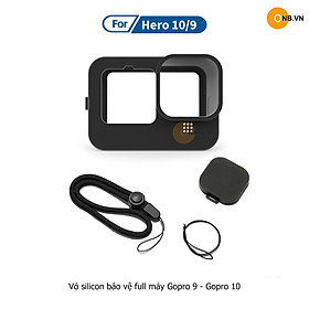 Mua Gopro 11 10 9 bao Silicon full thân có nắp che lens và dây đeo