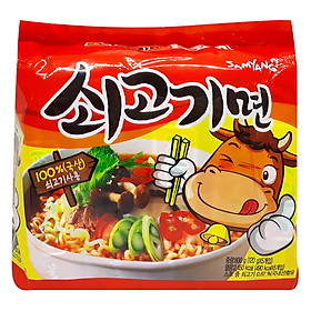 Lốc 5 Gói Mì Bò Samyang Hàn Quốc (120g / Gói)