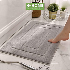 Mua Thảm chùi chân Ghome họa tiết kẻ ô sợi len lông thấm hút tốt  chống trơn trượt cho phòng tắm TC01 KE3O