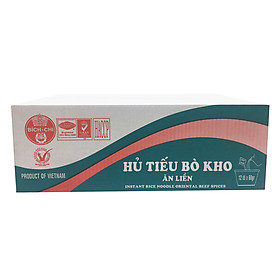 Thùng 12 Tô Hủ Tiếu Bò Kho Bích Chi (60g/Tô)