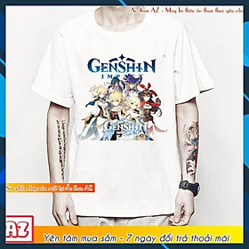 SALE- Áo thun game Genshin Impact màu đen và trắng - Form rộng Unisex M2790 bán chạy nhất